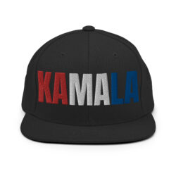 KAMALA Flat Brim Snapback Hat (Embroidered)