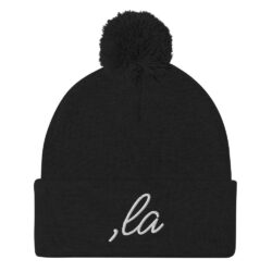 Comma-La ,la Kamala Harris Pom-Pom Beanie