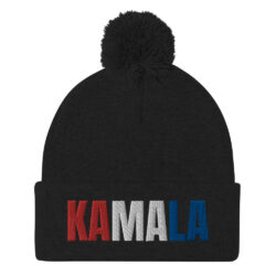 KAMALA Pom-Pom Beanie (Red White Blue)