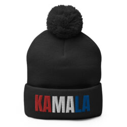 Alternative view of KAMALA Pom-Pom Beanie (Red White Blue)