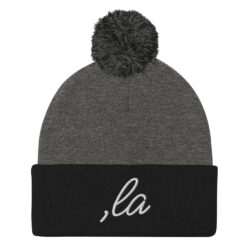 Comma-La ,la Kamala Harris Pom-Pom Beanie - Image 7