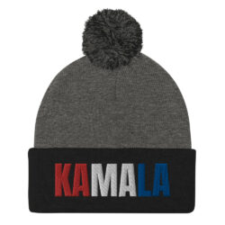KAMALA Pom-Pom Beanie (Red White Blue) - Image 4