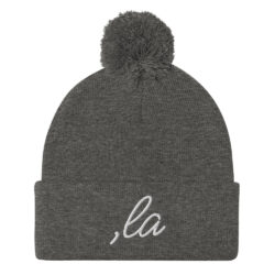 Comma-La ,la Kamala Harris Pom-Pom Beanie - Image 8