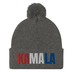 KAMALA Pom-Pom Beanie (Red White Blue) - Image 5