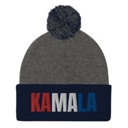 KAMALA Pom-Pom Beanie (Red White Blue) - Image 3