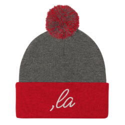 Comma-La ,la Kamala Harris Pom-Pom Beanie - Image 5