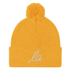 Comma-La ,la Kamala Harris Pom-Pom Beanie - Image 11