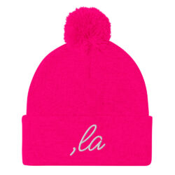 Comma-La ,la Kamala Harris Pom-Pom Beanie - Image 9