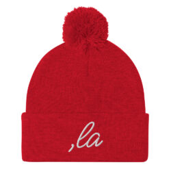 Comma-La ,la Kamala Harris Pom-Pom Beanie - Image 4