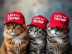 CATS for TRUMP hats meme
