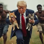 Donald Trump saving kittens from being eaten