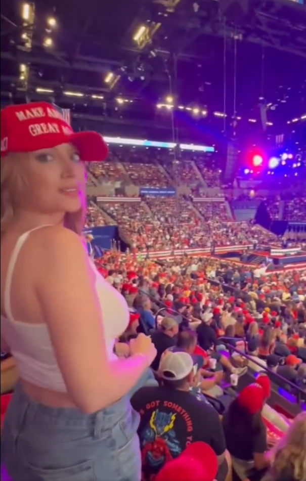 Flashing Boobs at Trump rally