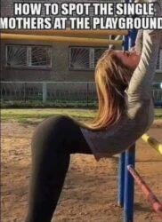 How to spot the single mothers at the playground
