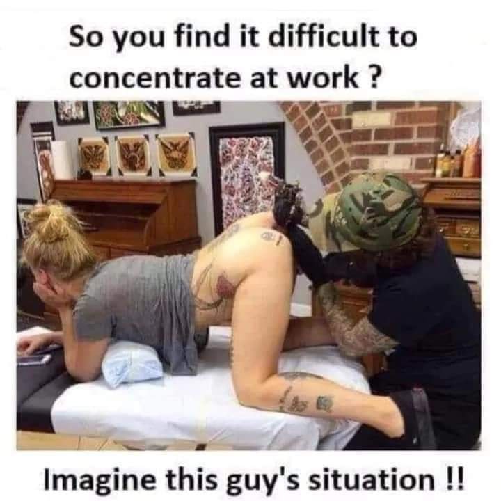 So you find it difficult to concentrate at work - Imagine this guy's situation