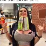 When you have not one but two special skills - boobs balancing