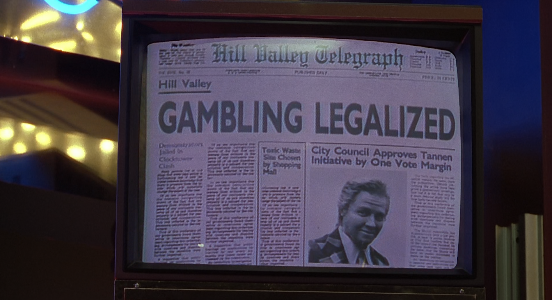 Biff Tannen gambling legalized Hill Valley