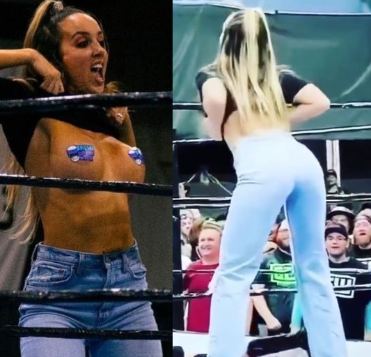 Chelsea Green flashes boobs