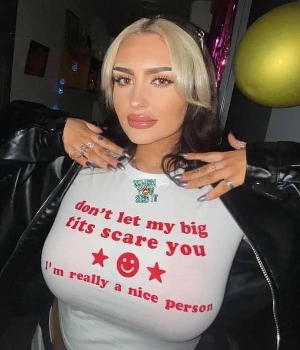 Don't Let My Big Tits Scare You I'm really a nice person shirt