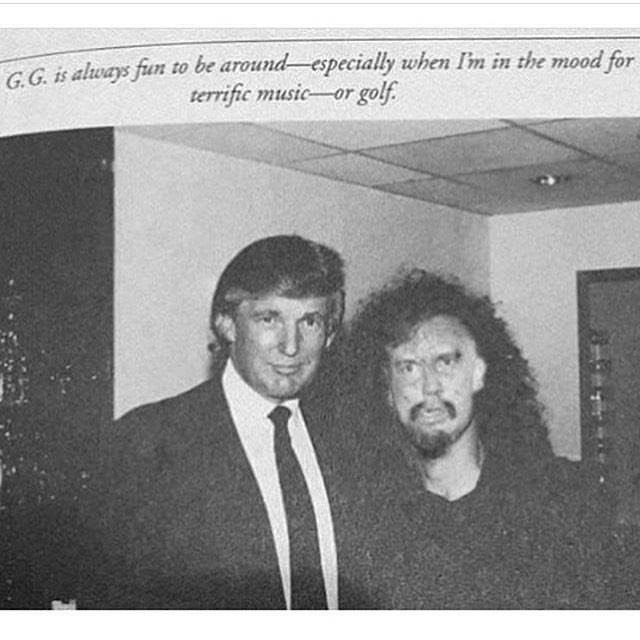GG Allin posing with Donald Trump