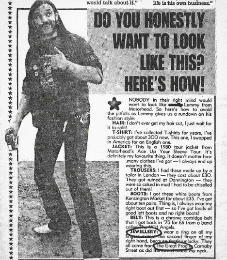 How to Look Like Lemmy Motorhead