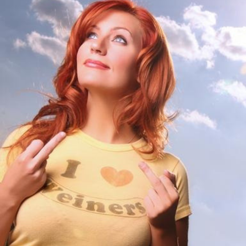 I Love Weiners shirt as worn by comedian April Macie