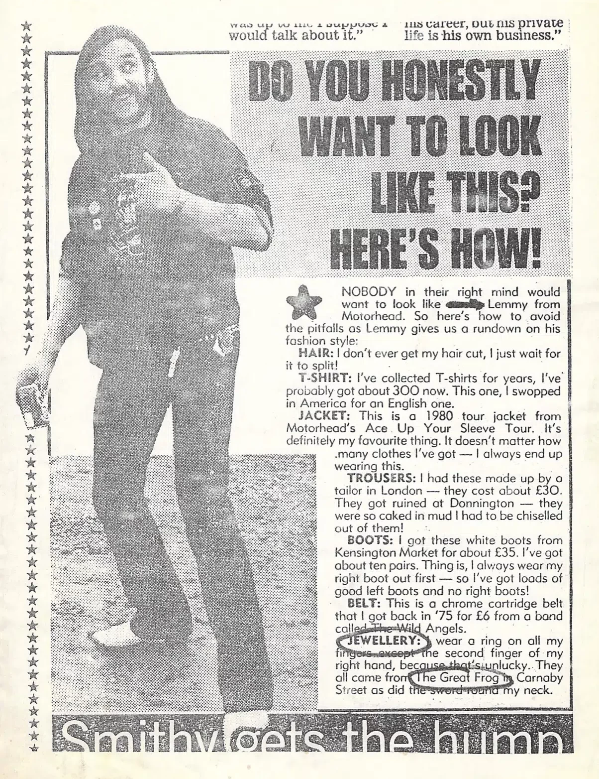 Lemmy Fashion Style