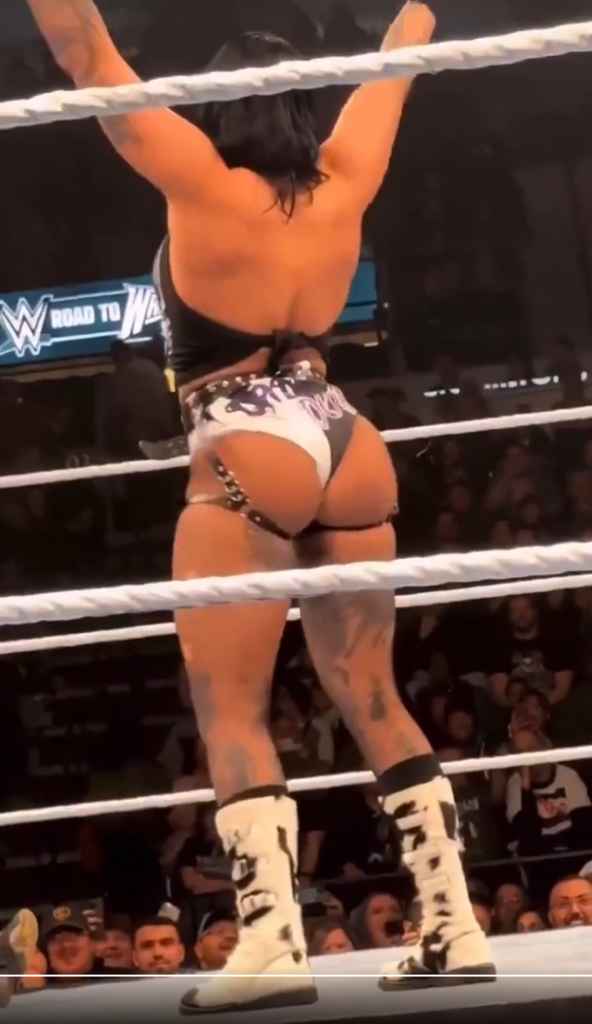 Rhea Ripley booty giggle