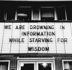 We Are Drowning In Information While Starving For Wisdom
