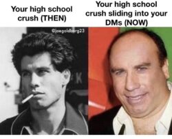 Your high school crush then and now