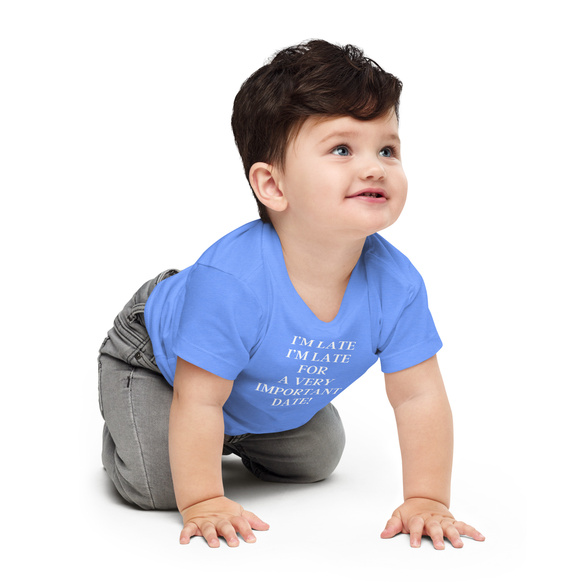 I’m Late I’m Late For A very Important Date Baby Tee - Image 3