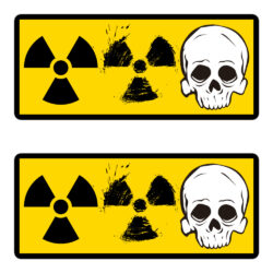 Radioactive Icon Radiation Death Skull stickers