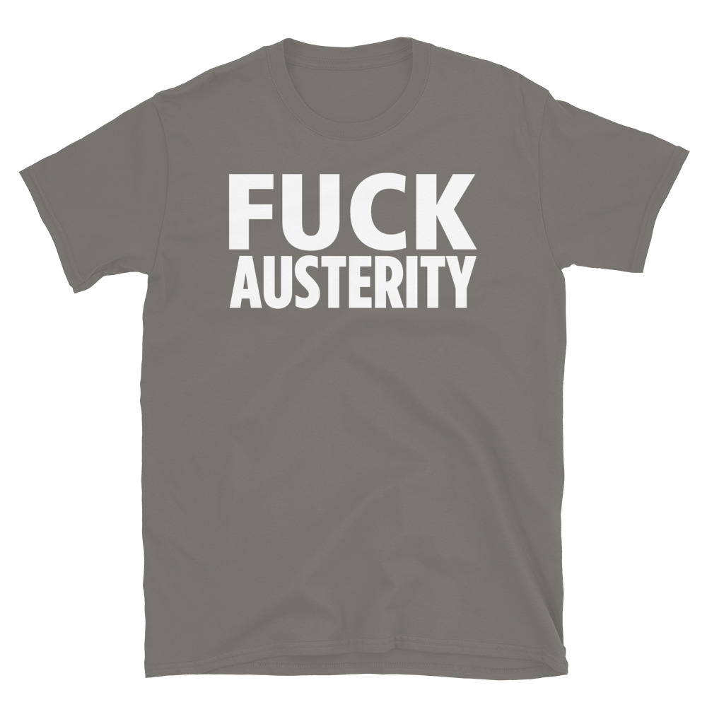 Jello Biafra FUCK AUSTERITY T-Shirt - Image 11
