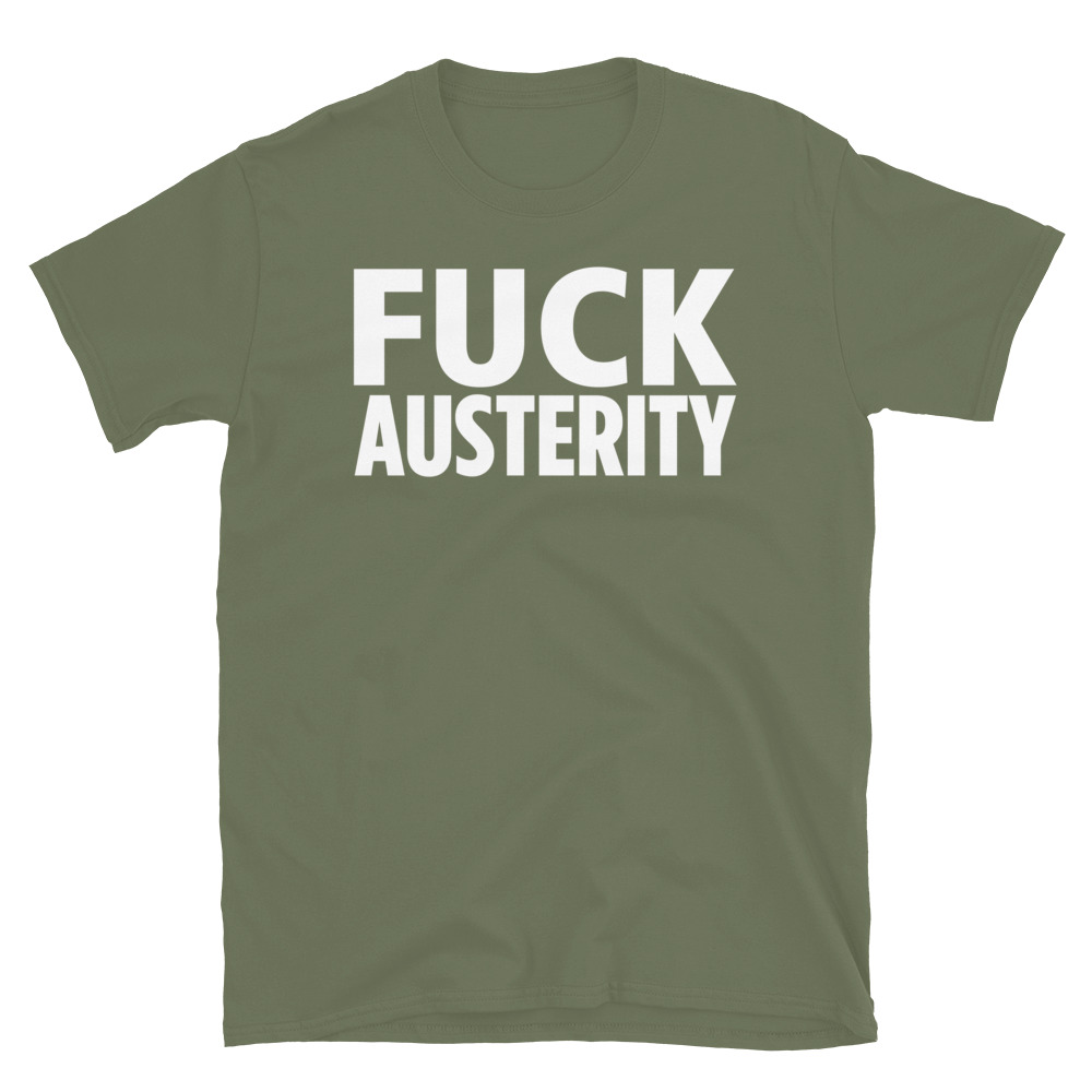 Jello Biafra FUCK AUSTERITY T-Shirt - Image 10