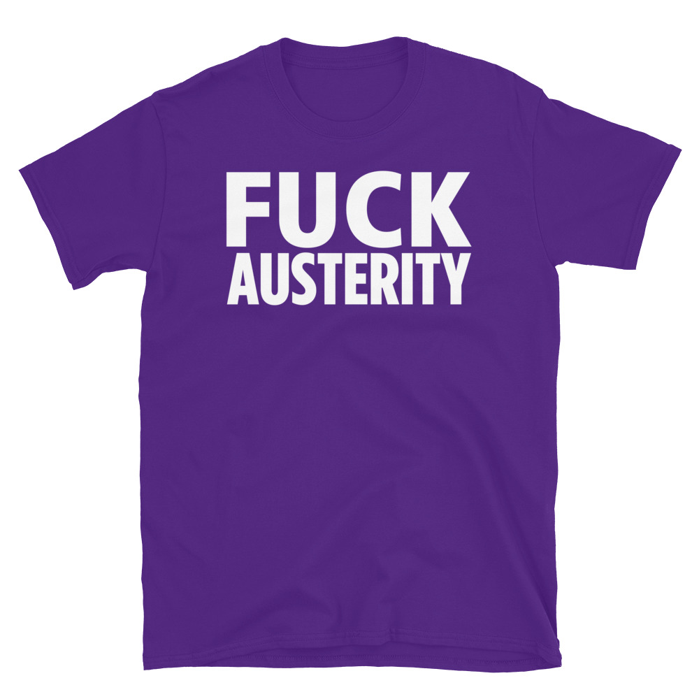 Jello Biafra FUCK AUSTERITY T-Shirt - Image 5