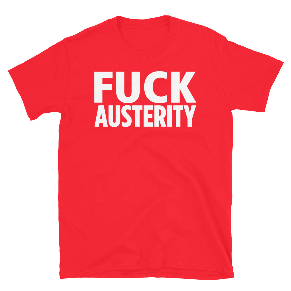 Jello Biafra FUCK AUSTERITY T-Shirt - Image 7
