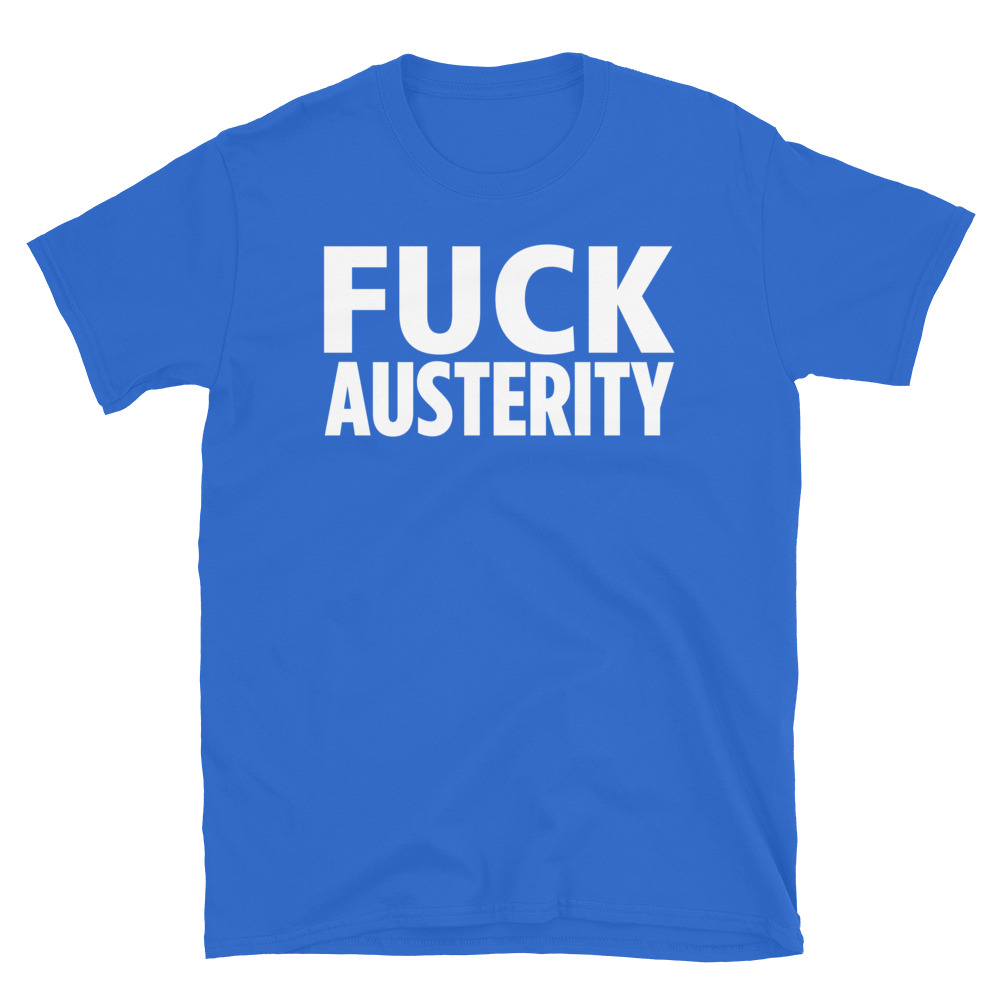 Jello Biafra FUCK AUSTERITY T-Shirt - Image 8