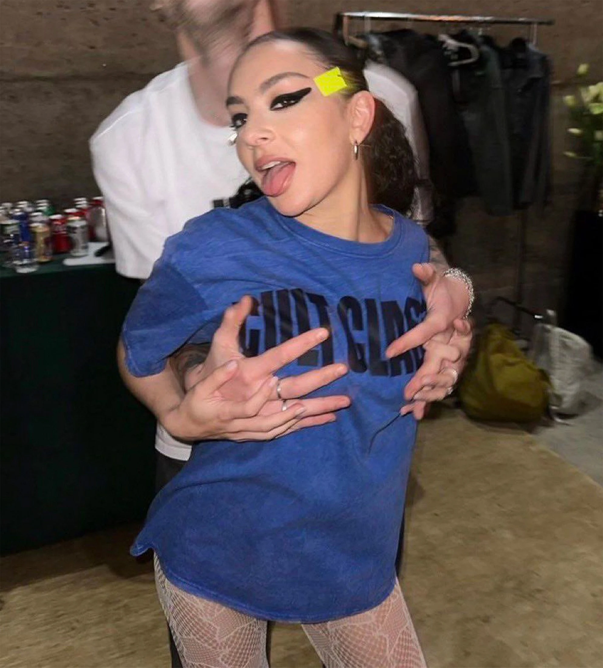 Charli XCX boobs grabbing