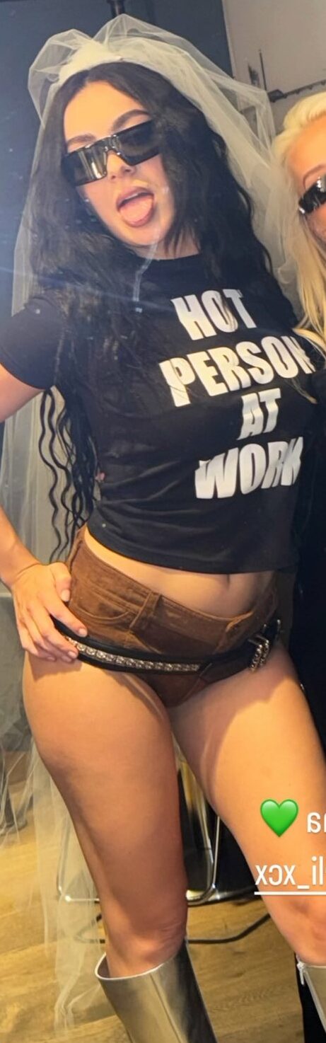 Charli xcx hot person at work crop top