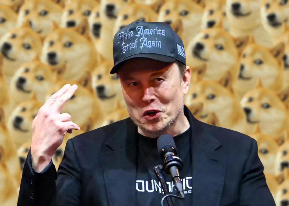 Elon Musk MAGA hat goth font