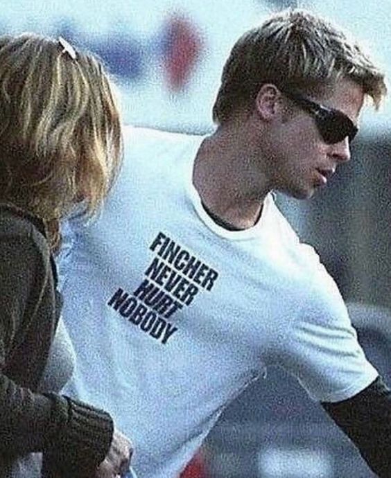 Fincher Never Hurt Nobody shirt Brad Pitt