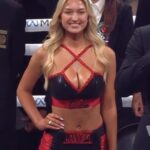 Jake Paul vs Mike Tyson blonde ring girl name Sydney Thomas