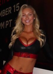 Sydney Thomas blonde ring girl Tyson vs Paul fight