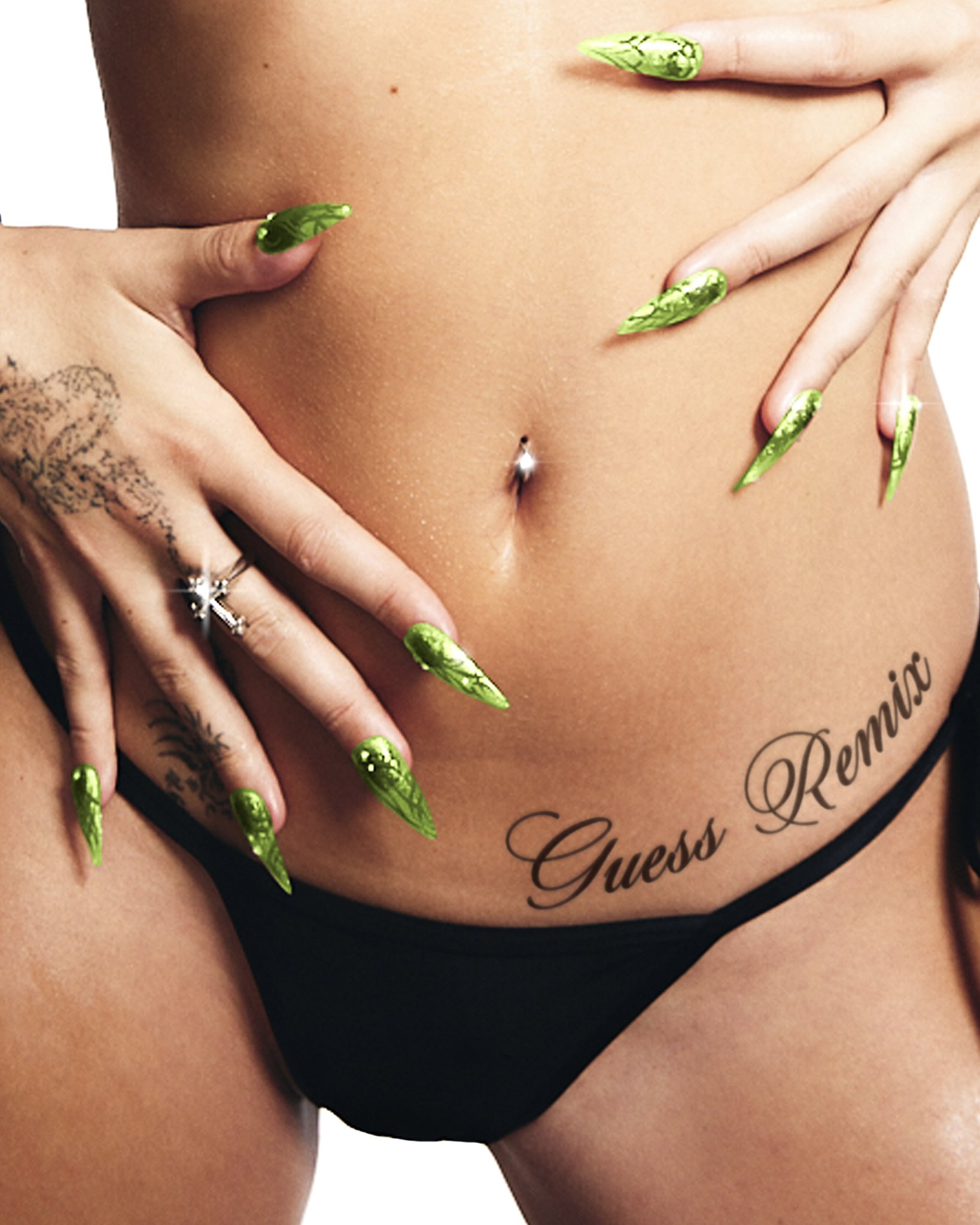 Victoria de Angelis GUESS REMIX tattoo