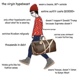 Virgin Hypebeast - Streetwear Memes