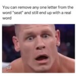 You can remove any one letter from the word 'seat' and still end up with a real word