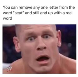 You can remove any one letter from the word 'seat' and still end up with a real word
