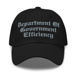DOGE Department Of Government Efficiency hat | Embroidered Goth Font