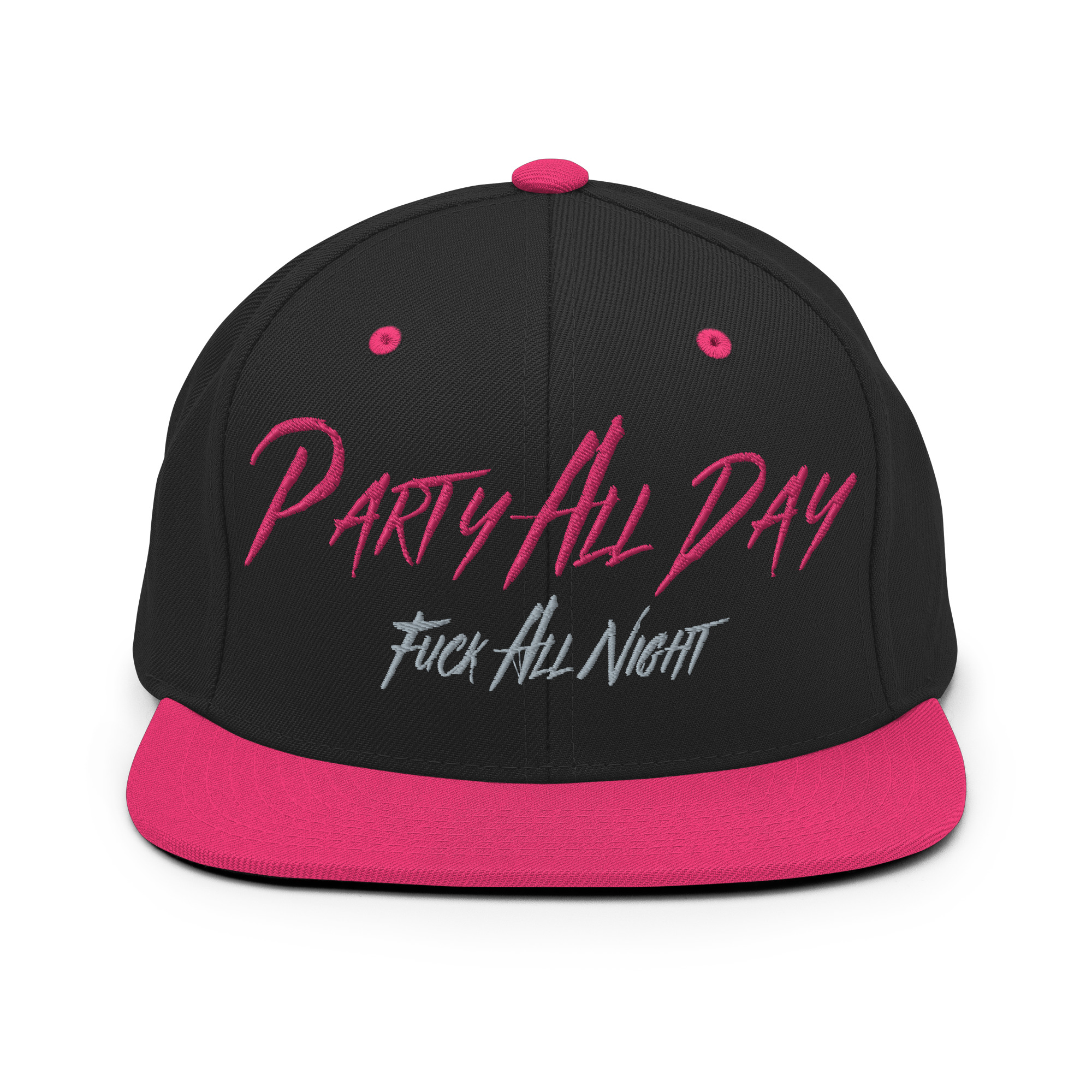 Party All Day - Fuck All Night Embroidered Snapback Hat - Image 7