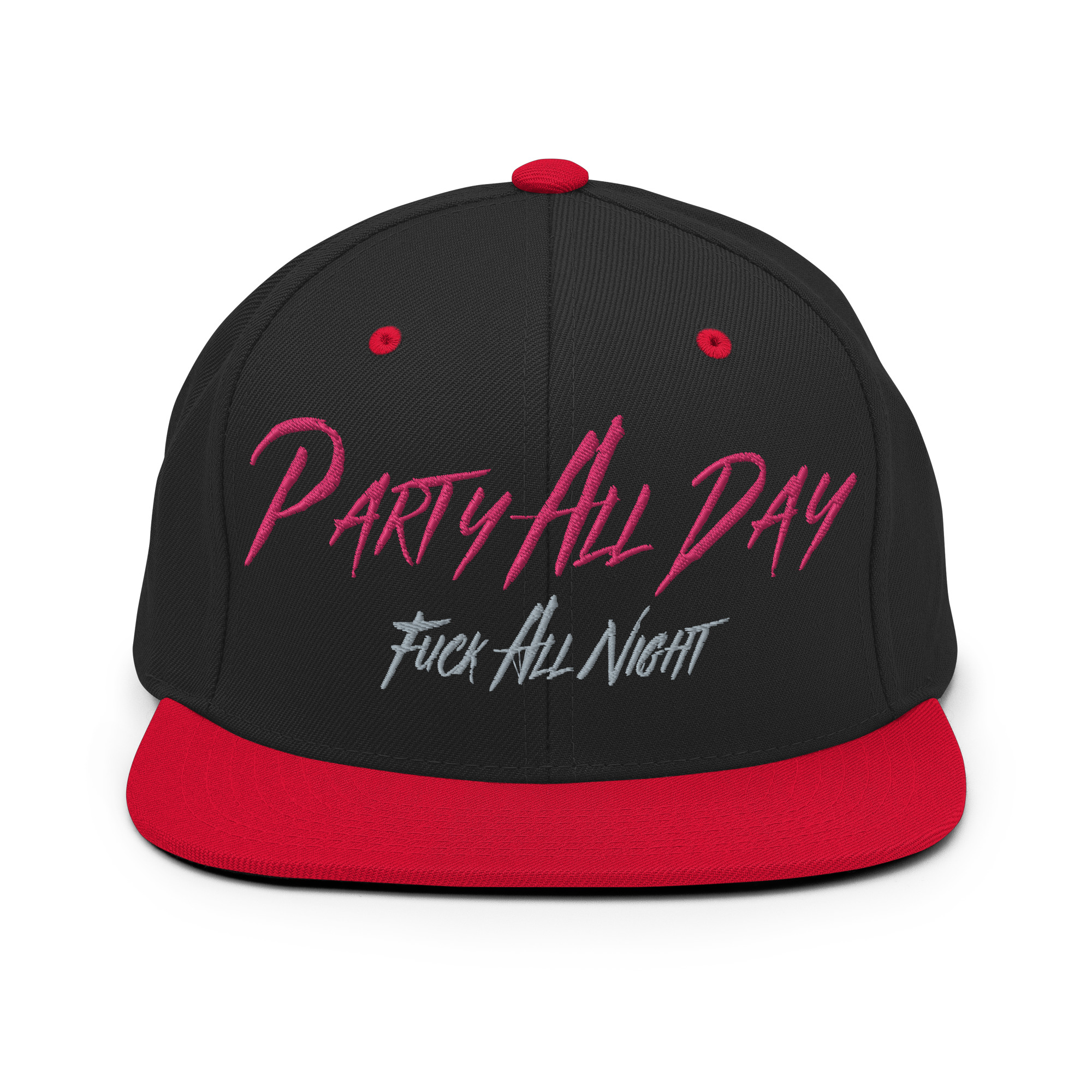 Party All Day - Fuck All Night Embroidered Snapback Hat - Image 6