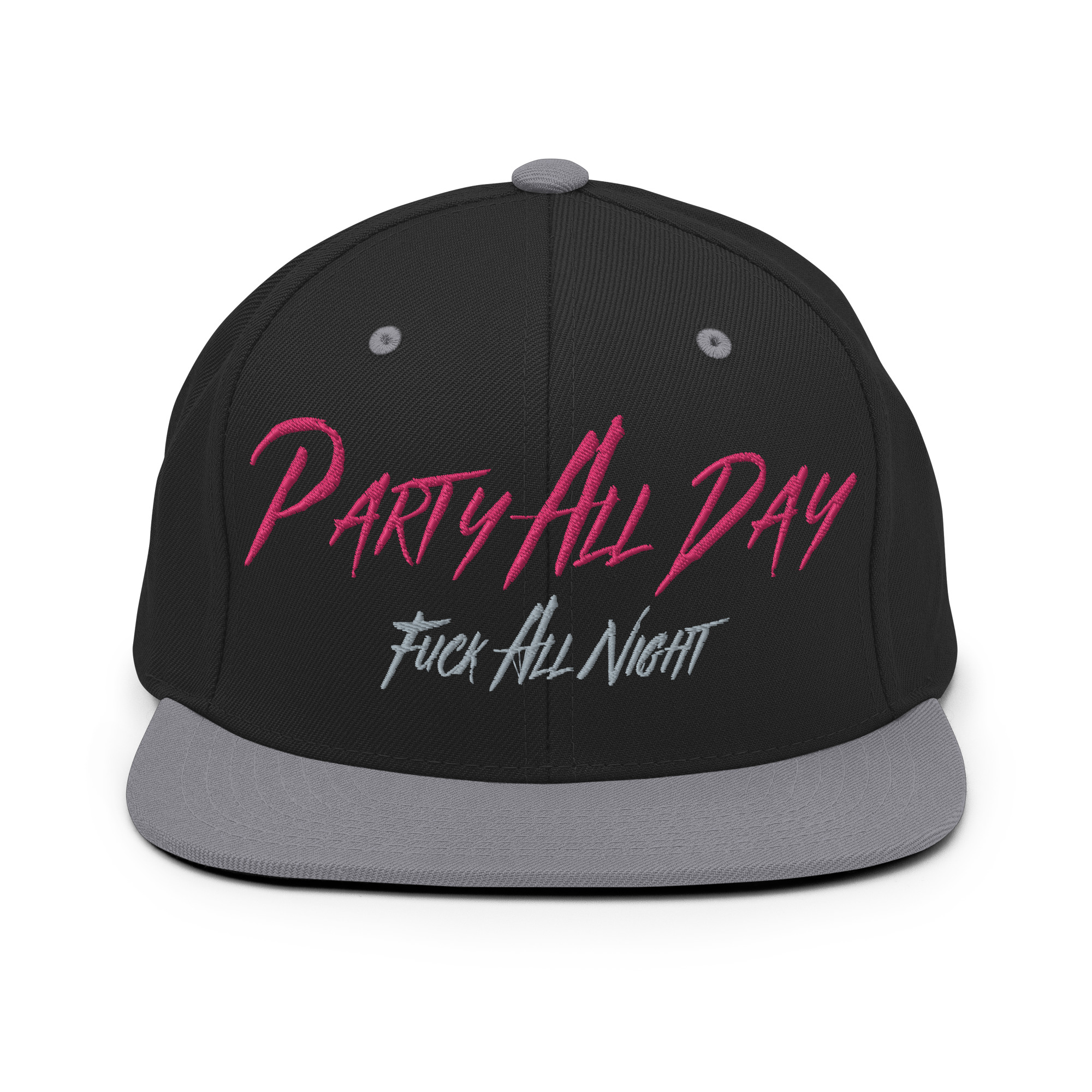 Party All Day - Fuck All Night Embroidered Snapback Hat - Image 9